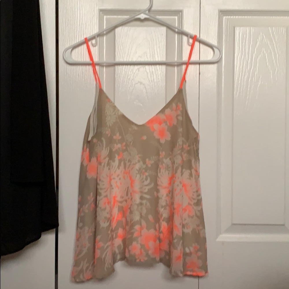 Floral sheer tank